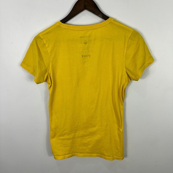 Pact Organic Cotton T Shirt Womens S Yellow V Neck Minimalist Soft Casual Tee - Picture 5 of 5